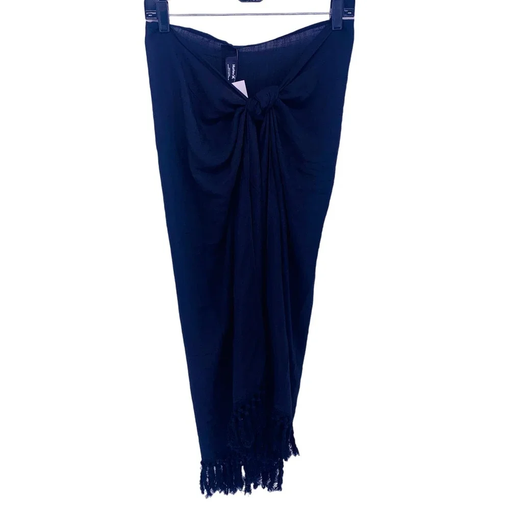 Hurley Solid Fringe Pareo Cover Up Womens One Size